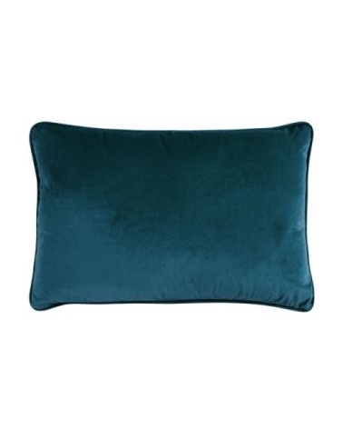 Coussin en velours bleu intense 60x40