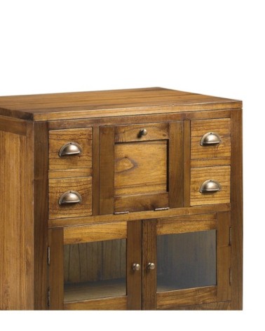 Meuble de salle de bain en bois marron L75