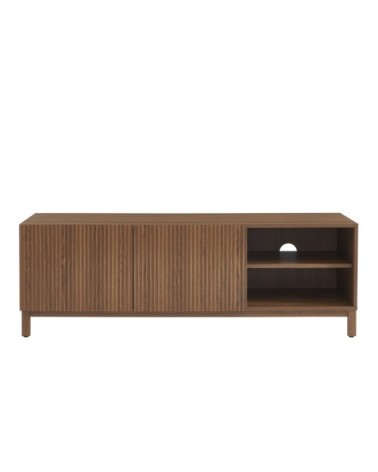 Meuble tv effet noyer 140 cm