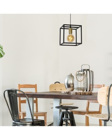 Suspension en métal noir