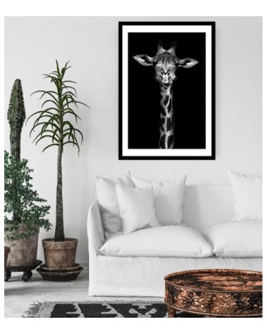 Affiche girafe haute en portrait 20x30cm