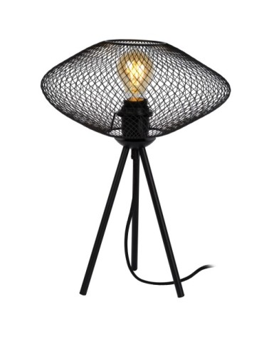 Lampe de table en métal noir