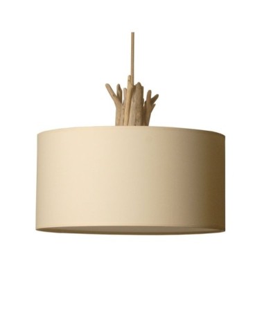 Suspension en bois recyclé blanc cassé