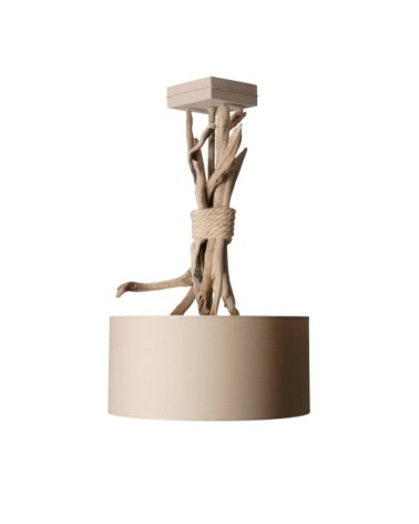 Suspension en bois taupe