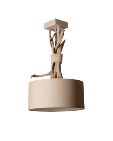 Suspension en bois taupe