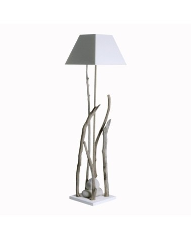 Lampadaire en bois blanc