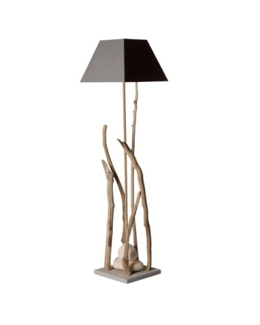 Lampadaire en bois gris