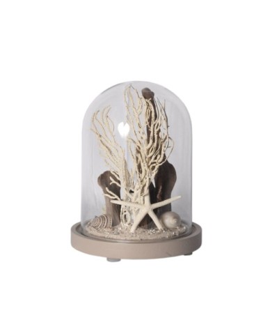 Lampe à poser en verre taupe