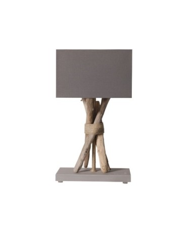 Lampe à poser en bois gris