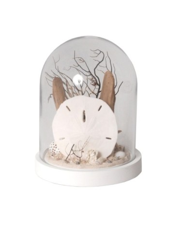 Lampe à poser en verre blanc