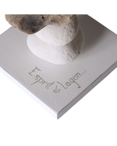 Lampe de chevet en bois blanc