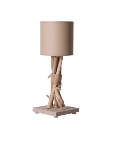 Lampe de chevet en bois taupe