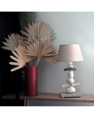 Lampe de chevet en bois taupe