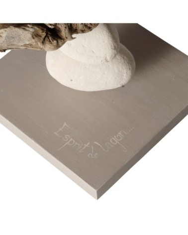 Lampe de chevet en bois taupe