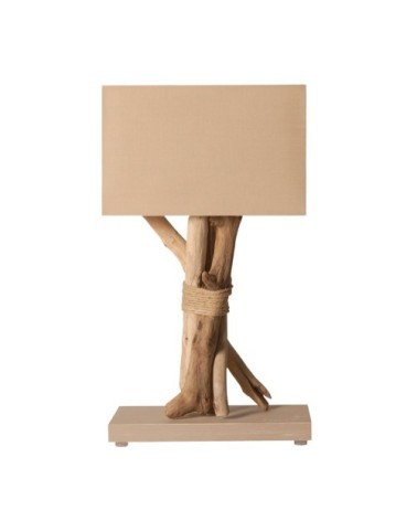 Lampe à poser en bois taupe