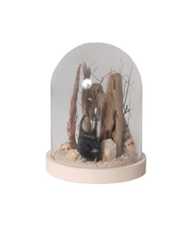 lampe à poser en verre blanc cassé