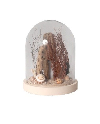 lampe à poser en verre blanc cassé