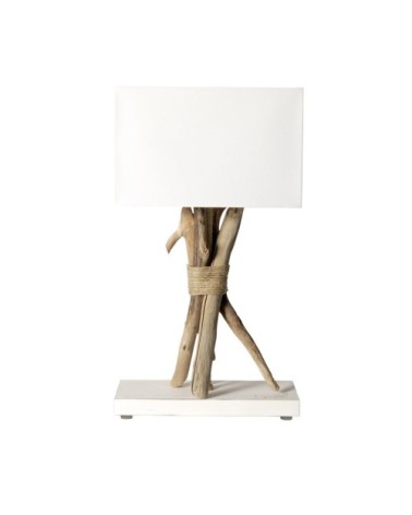 Lampe à poser en bois blanc