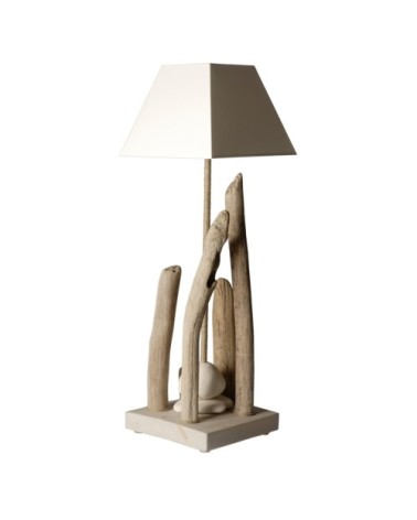 Lampe à poser en bois beige