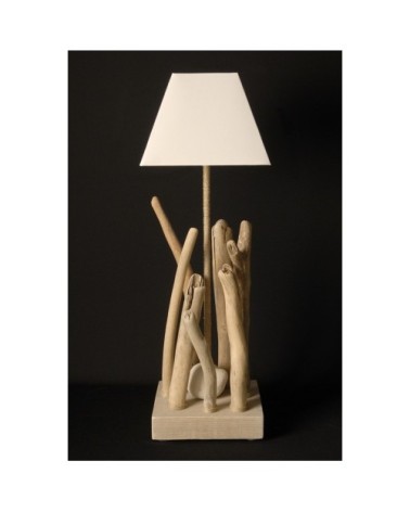 Lampe à poser en bois beige
