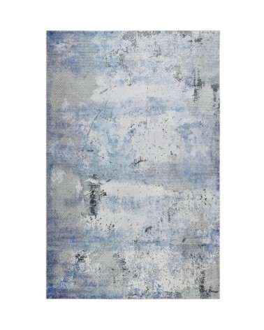 Tapis plat inspiration vintage tons de bleu 190x290