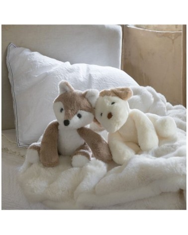 Peluche chien beige