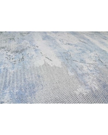 Tapis plat inspiration vintage tons de bleu 130x190