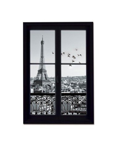 Sticker mural vue sur Paris 48x68cm