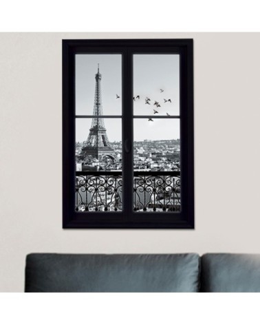 Sticker mural vue sur Paris 48x68cm