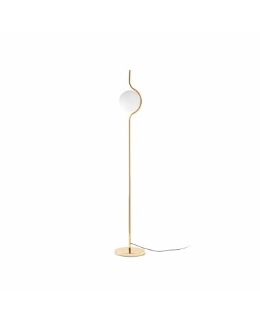 Lampadaire aluminium doré led H118cm