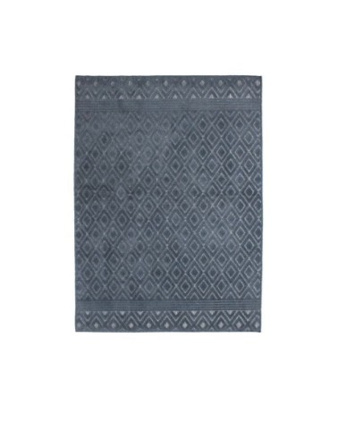 Tapis à motifs losanges bleu 133x180