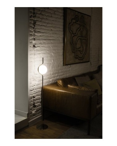 Lampadaire aluminium doré led H118cm