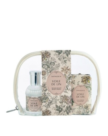 Trousse beauté eau de toilette 30 ml et savon - voile de lin