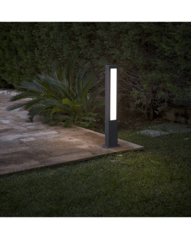 Borne aluminium gris anthracite led