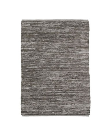 Tapis en cuir tressé taupe 160x230
