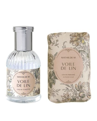 Trousse beauté eau de toilette 30 ml et savon - voile de lin