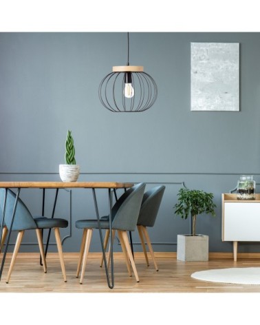 Suspension en métal noir