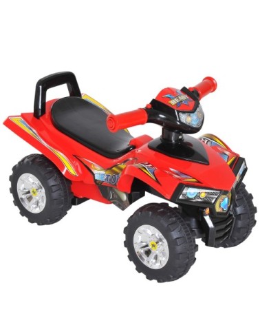 Porteur quad enfants 12-36 mois effets lumineux & sonores rouge noir
