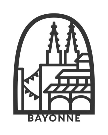 Tableau en bois noir Bayonne  28x37,5cm