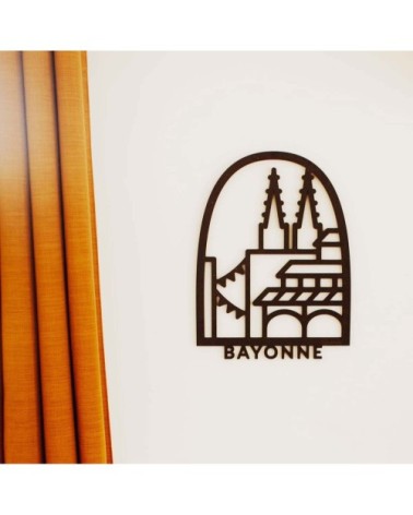 Tableau en bois noir Bayonne  28x37,5cm