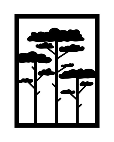 Tableau en bois noir pins 28x37,5cm