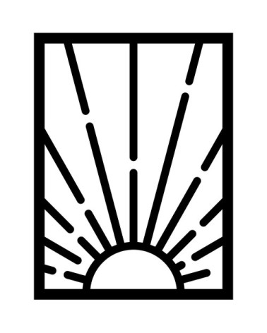 Tableau en bois noir sunset 28x37,5cm