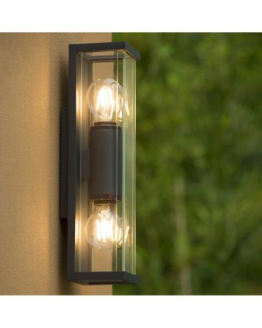 Applique extérieur en glass anthracite