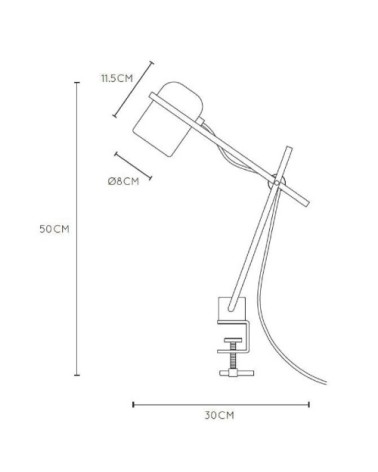 Lampe de bureau en métal bleu