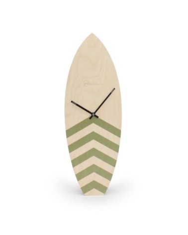 Horloge surf en bois kaki H46,2cm