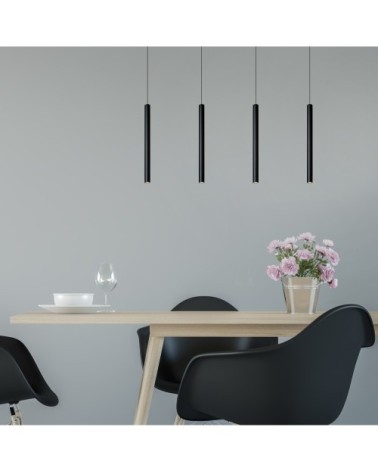 Suspension en aluminium noir