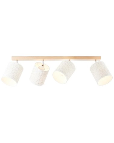 Plafonnier en bois beige L102cm