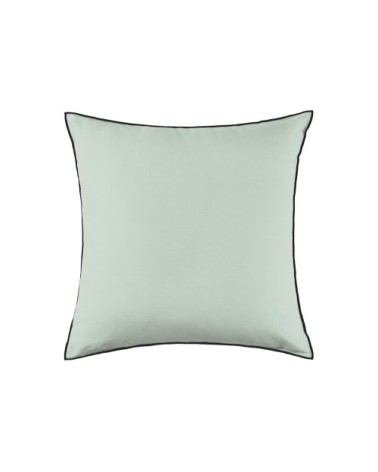 Housse de coussin en lin vert 50x50 cm