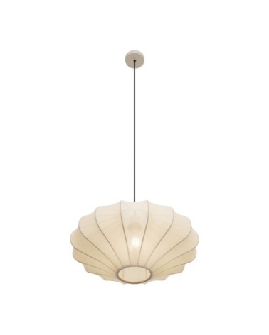 Suspension Japandi beige tissu 50 cm