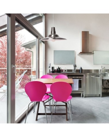 Suspension en métal argenté